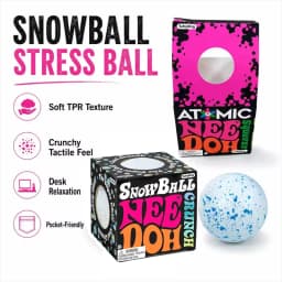 Needoh Snow Ball Crunch Squeeze Stress Ball Fidget Toy Soft Quick Rebound Flour Filling Non-toxic Anxiety Relief Autism ADHD Toy