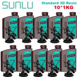 SUNLU 10KG ABS-Like/ Standard / Water-Wash/ 14K High Precision Resin 405nm Rapid UV-Curing Photopolymer Resin 1KG/Bottle