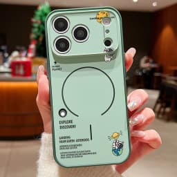 Hanging Astronaut Pattern Case For iPhone 17 Pro Max Magnetic For Magsafe Skin Feeling Cover For iPhone 16 18 Pro Max 15 14 13
