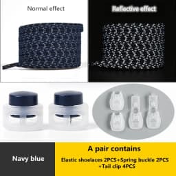 1 Pair Reflective Elastic Laces Sneakers Shoelaces for Sneakers Kids Adult Fast Without Tie Flat Rubber Bands Luminous Shoelace