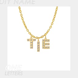 EMANCO Customized Name Necklace Personalized Zircon Letter Stainless Steel Choker Necklace Pendant Nameplate Gift Dropshipping