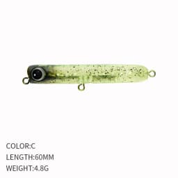 Billings Wobbler Sinking Pencil Bait 60cm 4.8g Micro Sinking Trolling Pencil for Black Bass Jigging Bait Practical Fishing Gear