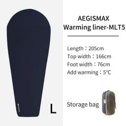 AEGISMAX Thermolite Sleeping Bag Liner Warming 5/8 Celsius Outdoor Camping Travel Portable Single Bed Sheet Lock Temperature