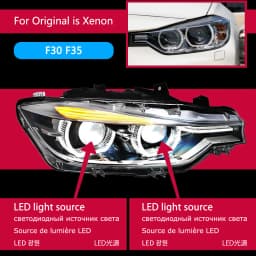 AKD Car Lights for BMW F30 LED Headlight Projector Lens 2012-2019 F31 F35 3 Series 320i 325i DRL AngelEye Automotive Accessories