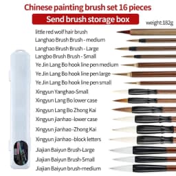 Chinese Painting Brush Beginner Calligraphy Drawing Bamboo Pen Curtain Felt Rice Paper Set Landscape Drawing Writing Art Supply