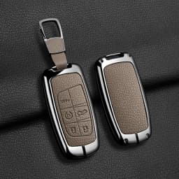 Car Key Case Holder For Jeep WK2 KL BU MP Renegade Grand Cherokee Dodge Ram Charger Challenger Chrysler 300C Journey 5Buttons
