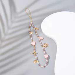 Fashion Acrylic Mobile Phone Chain Five-Pointed Star Pendant Beaded Telephone Lanyard Cellphone Hanging Rope For Women Jewelry