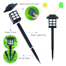 8 Pack Solar Pathway Lights Outdoor Waterproof LED for Garden Yard Patio Walkway Driveway Landscape Lawn Lamp Auto On Decor