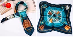 British Men's Silk Scarf Small Square Towel Satin Silk Towel Korean Style Spring Autumn Business Men's