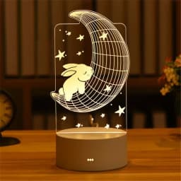3D Visual Illusion Night Light Visual Creative LED Desk Lamp Changes USB Powered Gift for Kids