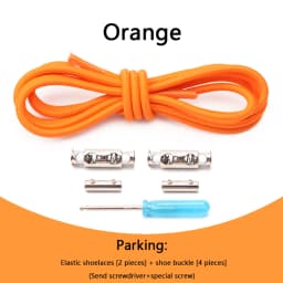 1 Pair No Tie Shoelaces For Sneakers Elastic Shoelace Metal Spring Lock Man And Woman Shoe Accessories Lazy Shoe Laces 100cm