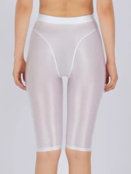 Sexy Women Thin Sheer See Through High Waist Shorts Pants Candy Color Elastic Shaper Hot Short Soft Casual Yoga Short Pant