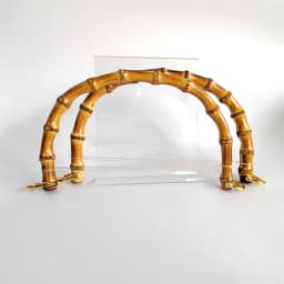 Outside 25X14 cm Large Size Thickness 1.2-1.5 cm Genuine Handmade Bamboo Bag Handle Obag Hanger Frame Rattan Purse Handles Parts