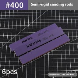 Hot Sale New 6Pcs MS-E400-1500 Semi-rigid Sanding Sticks Plastic Model Polishing Rod For DIY Assembling Model Build Tools