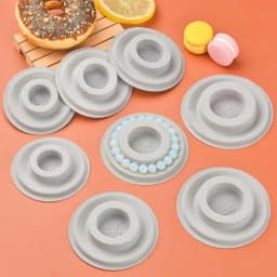 P9FE 8pcs Gray Flocked Bead Board Bracelets Beading Organizer Jewelry Making Tray WorkBenches Size Measuring Plate Craft Tool