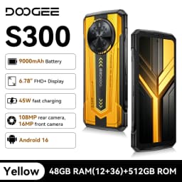 DOOGEE S300 5G Rugged Phone 6.78" FHD+ Dimensity Mediatek D7300 Mobile Phones 48GB+512GB 9000mAh 108MP Smartphone Android 16 NFC
