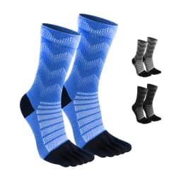 WRELS 1/3 Pairs Merino Wool Thermal Socks Men Moisture Wicking Thicken Warm Ski Hiking Cushioning Compression Sports Toe Socks