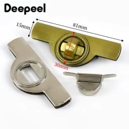 1-5Pcs Bag Twist Turn Lock Snap Metal Buckles Handbag Decor Closure Clasps DIY Luggage Replacement Hardware Accessories
