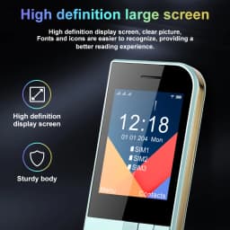Ultra Slim Mini Size Cute Pocket Mobile Phone Big Screen Triple SIM SOS Call Speed Dial Large Button New Disign Elderly Phone