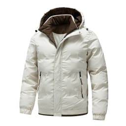 Winter Hooded Puffer Jacket Men's Loose Thick Warm Casual Outerwear