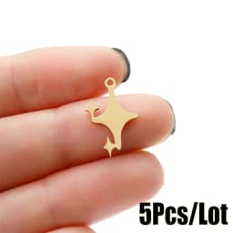 Sun Moon And Star Charm Bracelet Kit Making Supplies Diy Stainless Steel Necklace Pendant Jewelry Creation Trinket Decoration
