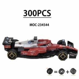 F1 Racing Car Building Blocks 8-Grid Racing Champion Vehicle (With Stickers) Children's Birthday Gift Christmas Toy Gift