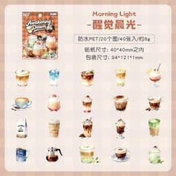 40pcs/pack Kawaii Stationery Stickers Floating Light DIY Craft Scrapbooking Album Junk Journal Happy Planner Diary Stickers