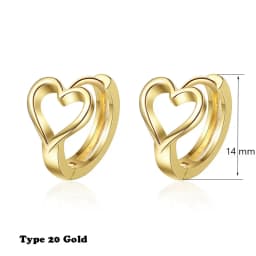 Geometric Tiny Hoop Earrings For Women Micro Crystal Zircon Star Flower Heart Huggie Small Classic Earring Piercing Jewelry Gift