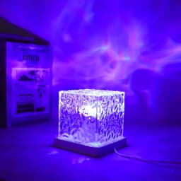 1pc 16 Colors Romance Dynamic Light Shadow Atmosphere Lights Rotating Water Ripple Lamps Night Projection Lamp for Home Decor