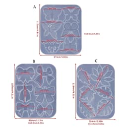 Crystal Epoxy Mold Silicone Mold for Pendant Leaves Bow Mirror Craft Mold Silicone Mould Jewelry Making Tool