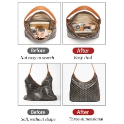 Dupont Paper For Bohe Hobo Bag Organizer Insert Durable Wateproof Bag Support Orderly Storage Inner Liner Neat Bag Accessories