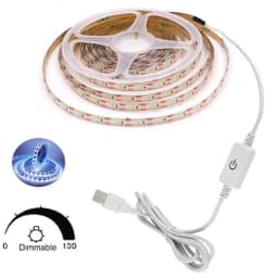 5V USB SMD2835 Flexible LED Tape Strip Touch Sensor Dimmer Self Adhesive Lamp For Kitchen Cabinet Stair DIY Decor Lighting