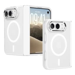 Luxury Matte Magnetic Charge Phone Case For iPhone Duo For Magsafe Skin Feel Translucent Shockproof Fold Cover Funda