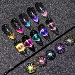 Mtssii Reflective Glitter Gel Nail Polish 6ML Galaxy Chameleon Cat Eye Gel Nail Art Magnetic Varnish Semi Permanent Base Top Gel
