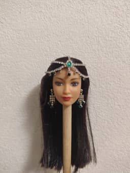 Need 15days process time New Handmade Toy necklace Earrings Crystal diamond accessories for your 1/6 scale BB FR dolls BBMOD32