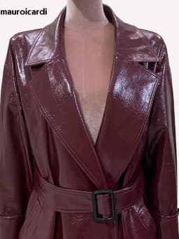 Mauroicardi Spring Autumn Extra Long Oversized Pu Leather Trench Coat for Women Sashes Elegant Chic Luxury Designer Clothes 2025