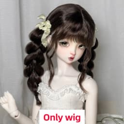 1/6BJD Wig Bangs Ponytail Curly Soft Mohair Wig Braids Suitable for 30cm DD SD Doll Wig Toy Accessories 6-7 Inches Hair