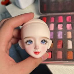 In Stock Hand Painted 1/6 Bjd Doll Head Finished Makeup Mjd Replacement Head, Removable Eyeballs Doll Parts