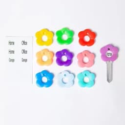 10Pcs Flower-Shaped Silicone Keycap Durable Key Protection Covers Easy-To-Install Keychain Organizer Random Color