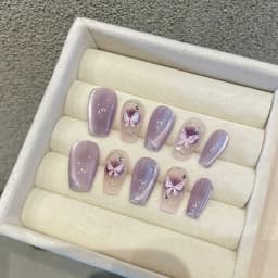 10Pcs French Handmade Press on Nails Candy Color Fake Nails Wearable Stick-on Nails False Nail Uñas Postizas Накладные Ногти 네일팁
