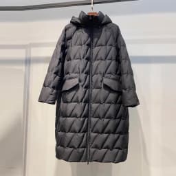 Janveny 2026 New Winter Oversized Over Knee Puffer Jacket Women Solid Long Sleeve Zipper Hooded White Duck Down Coat Warm Parkas