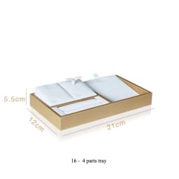 Organizer Case Jewellery Display Ring Tray Earring Holder Various Models Wholesale Luxury Gold White PU Necklace Jewelry