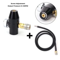 HPA Low Pressure Regulator Micro CO2 Regulator Remote Line Output Pressure 0-150psi With US Foster Coupler 300PSI Gauge