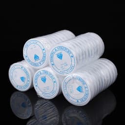 6 Rolls/1Bag Transparent White Crystal Fish-silk Elastic Thread Buddhist Prayer Bead String Accessory Jewelry Bead Material