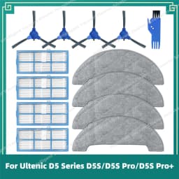 Fit For Ultenic D5 Series D5S / D5S Pro / D5S Pro+ / Lenovo E1 Vacuum Parts Main Side Brush Hepa Filter Mop Rag Accessories Kits