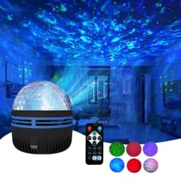 LED Starry Sky Projector Light with Remote Control USB Colorful Christmas Night Light for Magic Ball Stage KTV Room Decorations