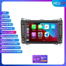 Hizpo 8" Android Multimedia Screen for Mercedes Benz B200 Sprinter W906 W639 AB Class W169 W245 Viano Vito Car Auto Radio 8+128G