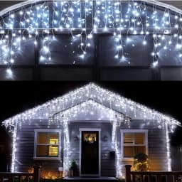 Christmas Decorations Icicle String Lights 7m-35m Hanging Garland Outdoor Indoor Fairy Lights for Wedding Holiday US EU Plug