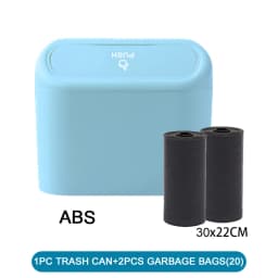 1/2/3Pcs Car Trash Can (with Lid) Contains 60 (300) Garbage Bags, Small Car Trash Can, Leak-proof Mini Car Accessories