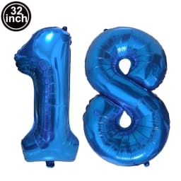 Blue Large Numbers Balloon 32 Inch 0 1 2 3 4 5 6 7 8 9 Birthday Digit Bachelorette Balloons Figure Golob Party Ballon Decoration